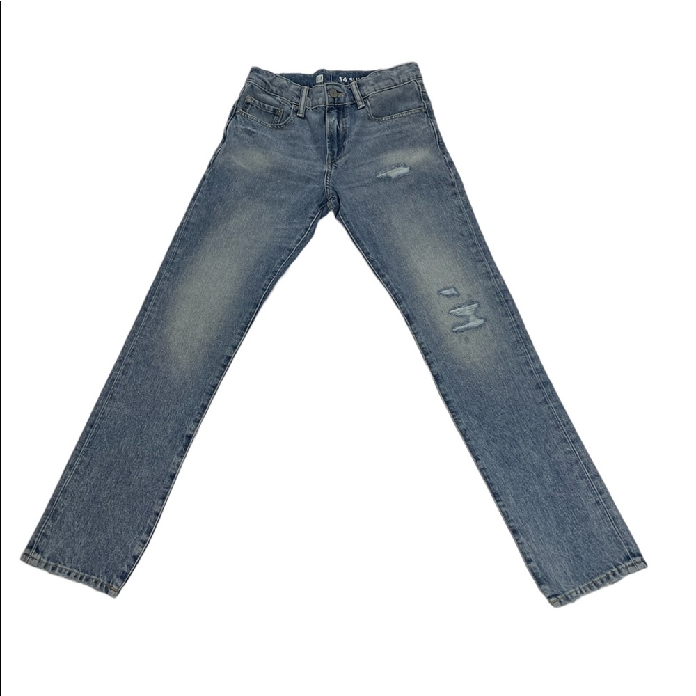 Gap denim Boys slim taper Stone-washed jeans SZ 14